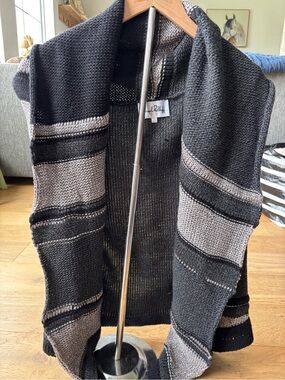 Joseph ribkoff sleeveless striped cardigan womens large
